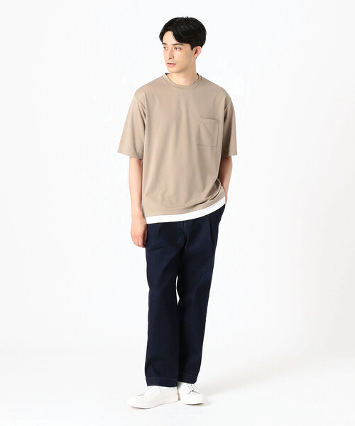 COMME CA ISM(コムサイズム)の「フェイクレイヤード クルーネックTシャツ(Tシャツ/カットソー・メンズ・ホワイト/ブラック/ベージュ/グリーン/ミント/チャコール・MEDIUM/LARGE/X-LARGE)」の13枚目の写真