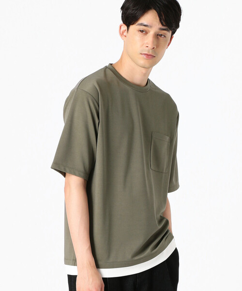 COMME CA ISM(コムサイズム)の「フェイクレイヤード クルーネックTシャツ(Tシャツ/カットソー・メンズ・ホワイト/ブラック/ベージュ/グリーン/ミント/チャコール・MEDIUM/LARGE/X-LARGE)」の15枚目の写真