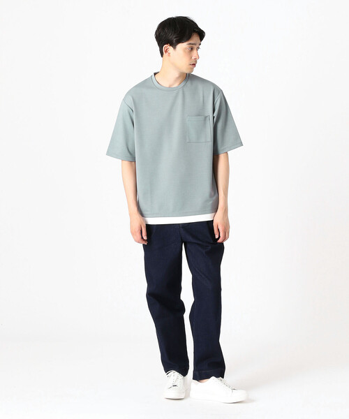 COMME CA ISM(コムサイズム)の「フェイクレイヤード クルーネックTシャツ(Tシャツ/カットソー・メンズ・ホワイト/ブラック/ベージュ/グリーン/ミント/チャコール・MEDIUM/LARGE/X-LARGE)」の16枚目の写真