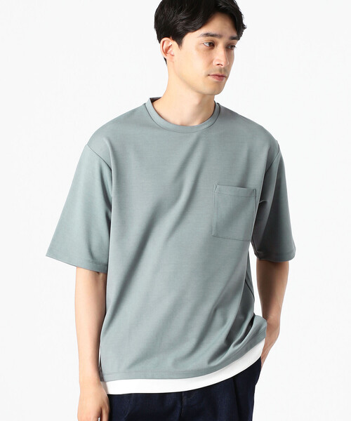 COMME CA ISM(コムサイズム)の「フェイクレイヤード クルーネックTシャツ(Tシャツ/カットソー・メンズ・ホワイト/ブラック/ベージュ/グリーン/ミント/チャコール・MEDIUM/LARGE/X-LARGE)」の17枚目の写真
