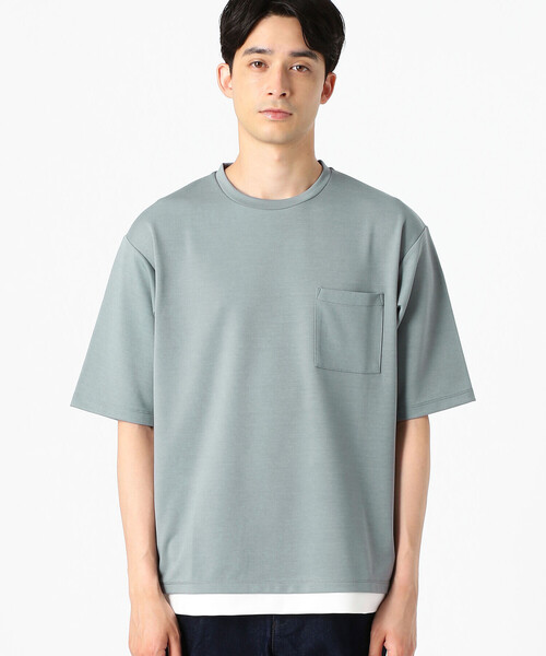 COMME CA ISM(コムサイズム)の「フェイクレイヤード クルーネックTシャツ(Tシャツ/カットソー・メンズ・ホワイト/ブラック/ベージュ/グリーン/ミント/チャコール・MEDIUM/LARGE/X-LARGE)」の18枚目の写真