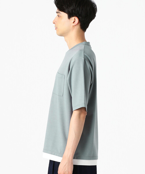 COMME CA ISM(コムサイズム)の「フェイクレイヤード クルーネックTシャツ(Tシャツ/カットソー・メンズ・ホワイト/ブラック/ベージュ/グリーン/ミント/チャコール・MEDIUM/LARGE/X-LARGE)」の19枚目の写真