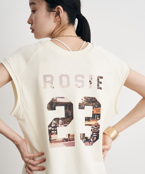 earth music&ecology（アースミュージックアンドエコロジー）の「裏毛ナンバリングベスト（ベスト・レディース・アイボリー/杢グレー/グリーン・FREE）」の2枚目の写真