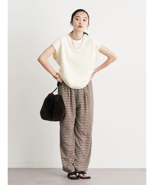 earth music&ecology（アースミュージックアンドエコロジー）の「裏毛ナンバリングベスト（ベスト・レディース・アイボリー/杢グレー/グリーン・FREE）」の7枚目の写真