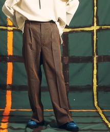 MAISON SPECIAL | 《ユニセックスアイテム》ジオメトリックダイヤジャガード1タックワイドパンツ 【MAISON SPECIAL/メゾンスペシャル】(その他パンツ)