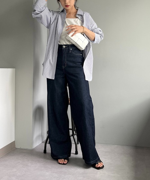 CAPRICIEUX LE'MAGE（カプリシューレマージュ）の「バックドロストシャツ（シャツ/ブラウス・レディース・パープル/ネイビー・FREE）」の10枚目の写真