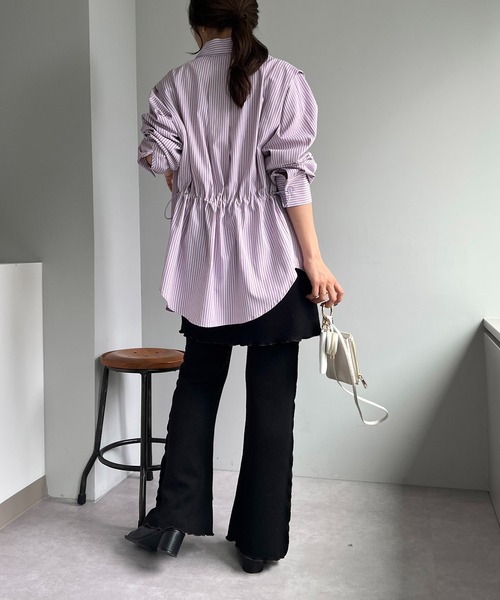 CAPRICIEUX LE'MAGE（カプリシューレマージュ）の「バックドロストシャツ（シャツ/ブラウス・レディース・パープル/ネイビー・FREE）」の20枚目の写真