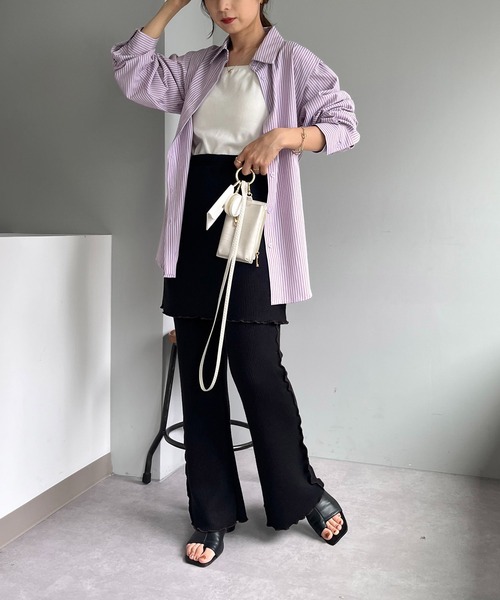 CAPRICIEUX LE'MAGE（カプリシューレマージュ）の「バックドロストシャツ（シャツ/ブラウス・レディース・パープル/ネイビー・FREE）」の22枚目の写真