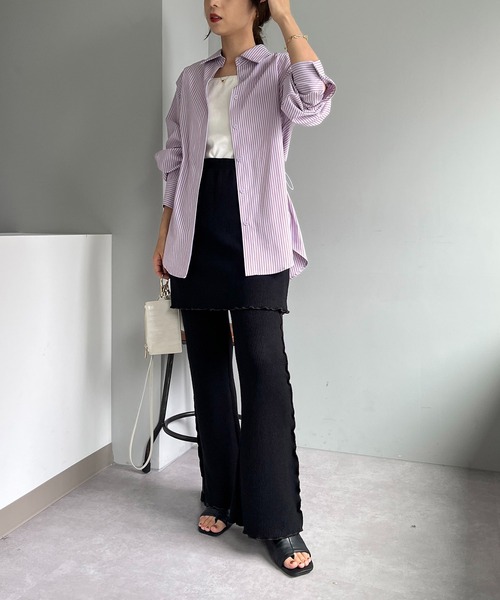 CAPRICIEUX LE'MAGE（カプリシューレマージュ）の「バックドロストシャツ（シャツ/ブラウス・レディース・パープル/ネイビー・FREE）」の18枚目の写真