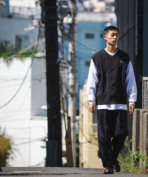 FRED PERRY × BEAMS / 別注 Cable Knit Vest【公式通販】