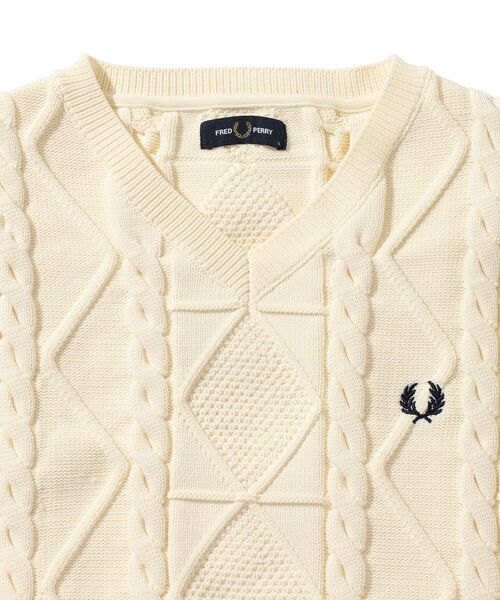 FRED PERRY × BEAMS / 別注 Cable Knit Vest【公式通販】
