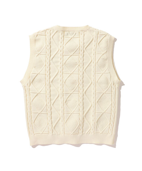 FRED PERRY × BEAMS / 別注 Cable Knit Vest【公式通販】