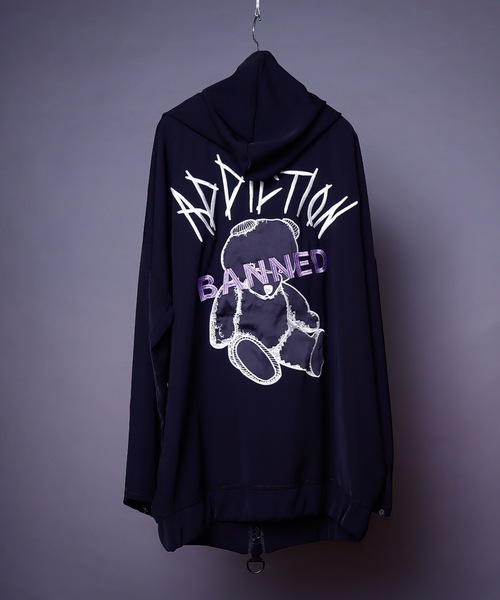 rovtski（ロフトスキー）の「DARK BEAR ZIP PARKA/ビッグシルエット ダークベア ジップパーカー（パーカー・メンズ・ダークグリーン/ホワイト系その他/ブラック系その他/レッド系その他/ワイン/ホワイト系その他2/ブラック系その他3/ホワイト系その他4/ホワイト系その他3/ブラック系その他2/ブラック系その他5/ブラック系その他4・FREE）」の9枚目の写真