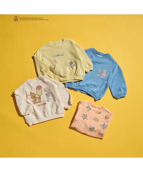 Tom＆Jerry（トムアンドジェリー）の「トムとジェリー 4柄トレーナー（スウェット・キッズ・オフホワイト/イエロー/オレンジ/ブルー・90/100/110/120/80/130）」の21枚目の写真