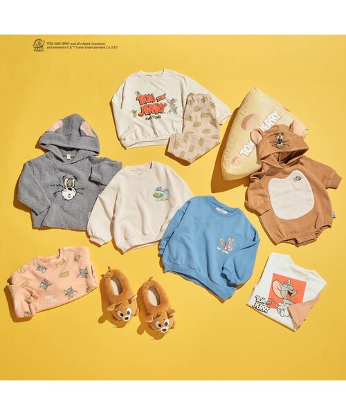 Tom＆Jerry（トムアンドジェリー）の「トムとジェリー 4柄トレーナー（スウェット・キッズ・オフホワイト/イエロー/オレンジ/ブルー・90/100/110/120/80/130）」の22枚目の写真