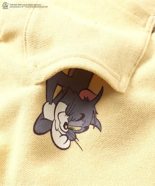 Tom＆Jerry（トムアンドジェリー）の「トムとジェリー 4柄トレーナー（スウェット・キッズ・オフホワイト/イエロー/オレンジ/ブルー・90/100/110/120/80/130）」の6枚目の写真