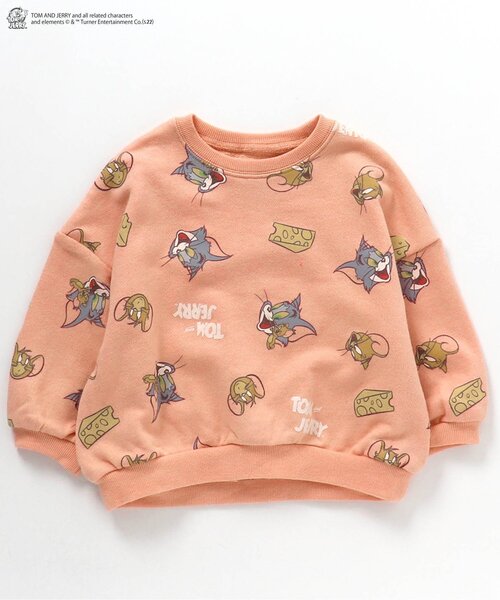 Tom＆Jerry（トムアンドジェリー）の「トムとジェリー 4柄トレーナー（スウェット・キッズ・オフホワイト/イエロー/オレンジ/ブルー・90/100/110/120/80/130）」の8枚目の写真