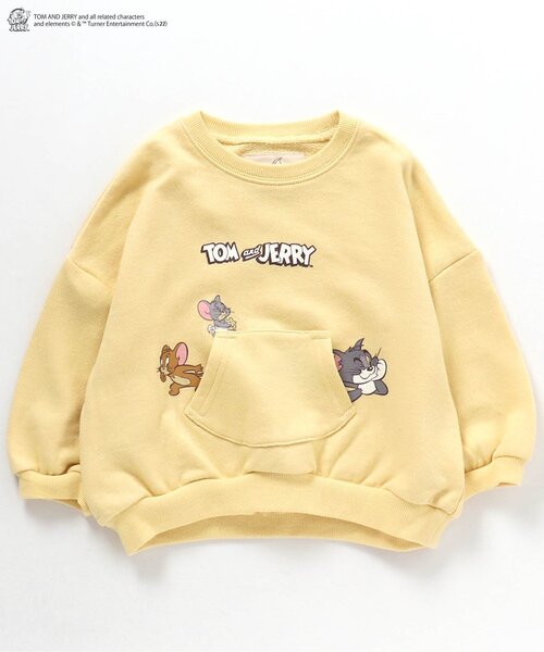 Tom＆Jerry（トムアンドジェリー）の「トムとジェリー 4柄トレーナー（スウェット・キッズ・オフホワイト/イエロー/オレンジ/ブルー・90/100/110/120/80/130）」の10枚目の写真