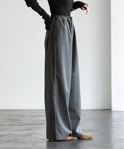 Noble(ノーブル)の「【MIRKO BERTOLA】 別注ストライプパンツ(その他パンツ・レディース・グレー・FREE)」の4枚目の写真