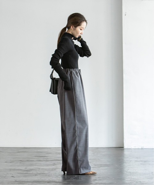 Noble(ノーブル)の「【MIRKO BERTOLA】 別注ストライプパンツ(その他パンツ・レディース・グレー・FREE)」の7枚目の写真