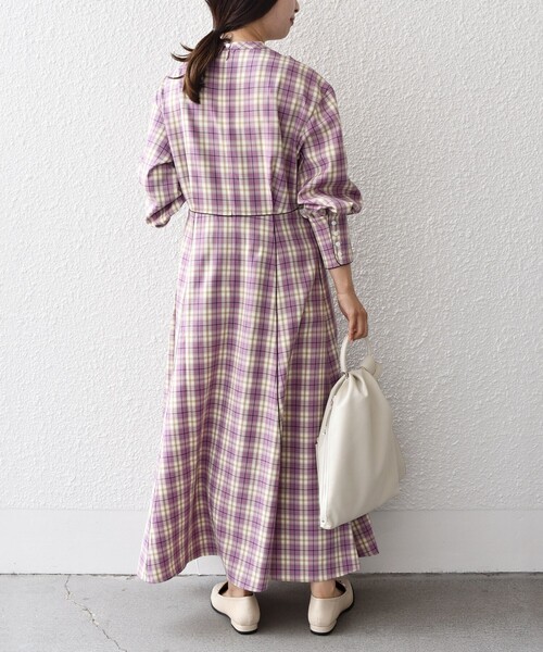 For Women ワンピース ドレス 手洗い可能 チェックパイピングマーメイドワンピース ワンピース Ships シップス