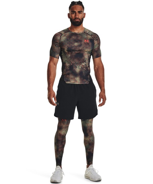 UNDER ARMOUR(アンダーアーマー)の「UAヒートギアアーマー プリント コンプレッション ショートスリーブシャツ(トレーニング/メンズ)(Tシャツ/カットソー・メンズ・ブラック/ブラック×レッド/レッド・S/M/3XL/L/XL/XXL)」の14枚目の写真