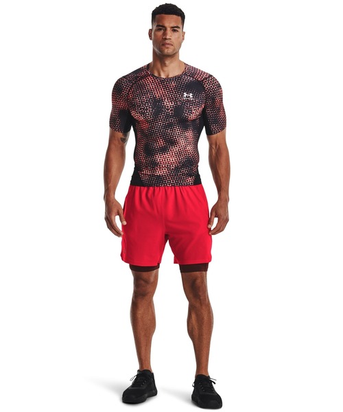 UNDER ARMOUR(アンダーアーマー)の「UAヒートギアアーマー プリント コンプレッション ショートスリーブシャツ(トレーニング/メンズ)(Tシャツ/カットソー・メンズ・ブラック/ブラック×レッド/レッド・S/M/3XL/L/XL/XXL)」の11枚目の写真