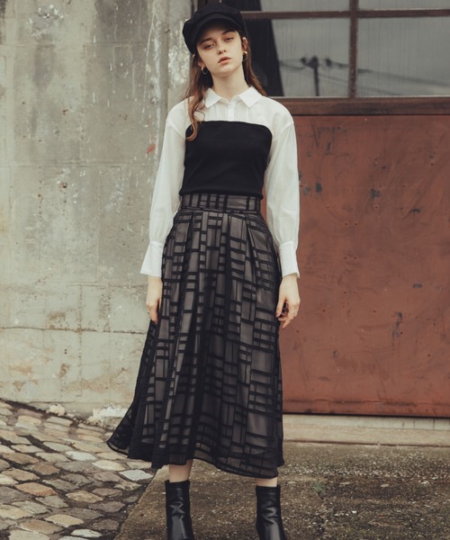 Cheek(チーク)の「オパールフレアスカート(スカート・レディース・ブラック/ブラウン/ラベンダー・SMALL/MEDIUM)」の4枚目の写真