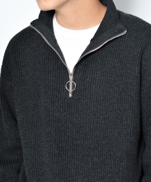 anown（アノン）の「ハーフジップハイネックオーバーニット（ニット