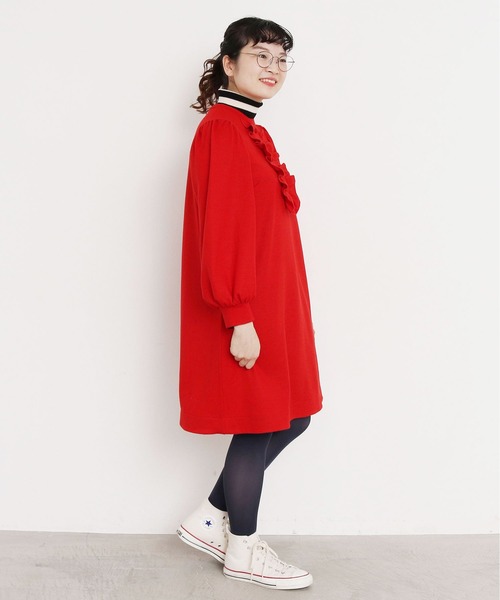 未使用品❗️R 高橋リタ ウールダブルクロス フリルワンピース