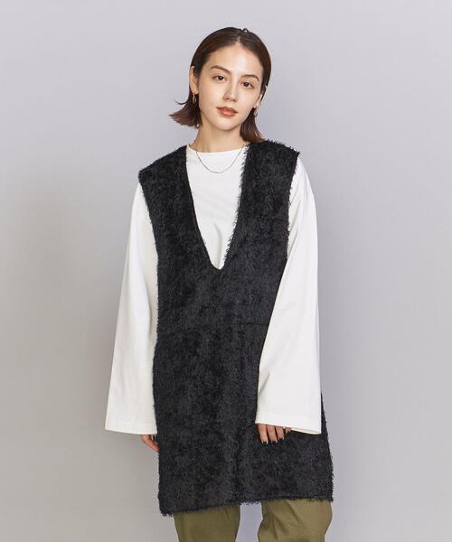 PROVOKE （プロヴォーク）の「＜provoke＞シャギー ミニ ワンピース（ワンピース・レディース・ブラック/ライトピンク・FREE）」の2枚目の写真