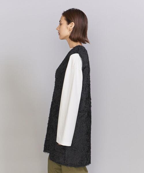 PROVOKE （プロヴォーク）の「＜provoke＞シャギー ミニ ワンピース（ワンピース・レディース・ブラック/ライトピンク・FREE）」の4枚目の写真