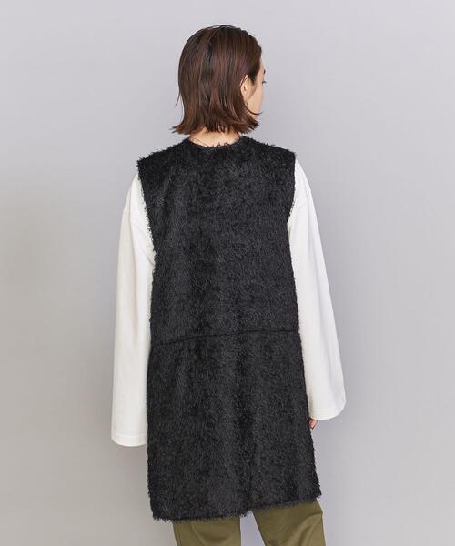 PROVOKE （プロヴォーク）の「＜provoke＞シャギー ミニ ワンピース（ワンピース・レディース・ブラック/ライトピンク・FREE）」の5枚目の写真