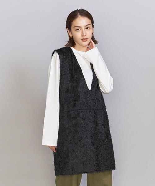 PROVOKE （プロヴォーク）の「＜provoke＞シャギー ミニ ワンピース（ワンピース・レディース・ブラック/ライトピンク・FREE）」の6枚目の写真