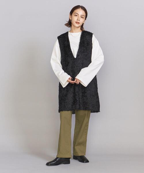 PROVOKE （プロヴォーク）の「＜provoke＞シャギー ミニ ワンピース（ワンピース・レディース・ブラック/ライトピンク・FREE）」の7枚目の写真