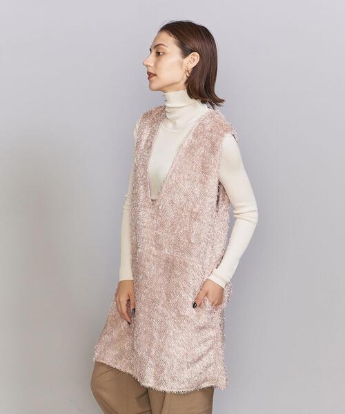 PROVOKE （プロヴォーク）の「＜provoke＞シャギー ミニ ワンピース（ワンピース・レディース・ブラック/ライトピンク・FREE）」の8枚目の写真