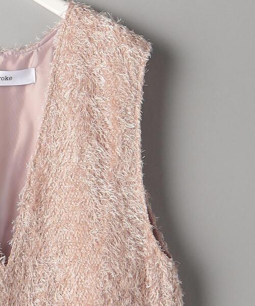PROVOKE （プロヴォーク）の「＜provoke＞シャギー ミニ ワンピース（ワンピース・レディース・ブラック/ライトピンク・FREE）」の12枚目の写真