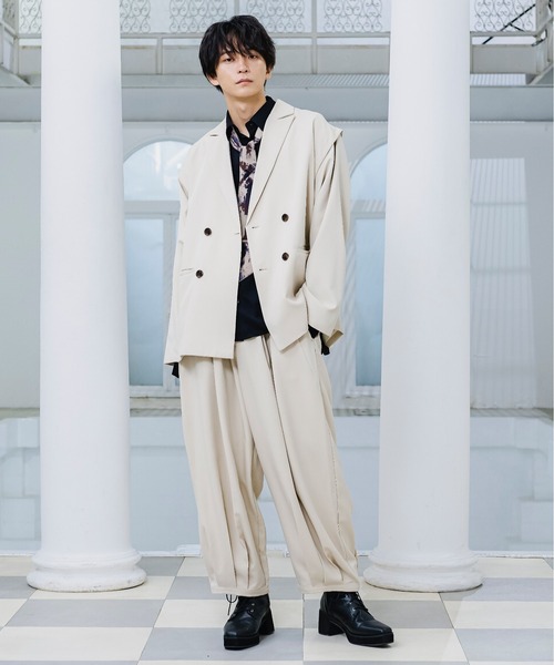 Ellno Loset カスタムダブルルーズジャケット&ハカマバルーンパンツ Ellno Loset カスタムダブルルーズジャケット ハカマバルーン