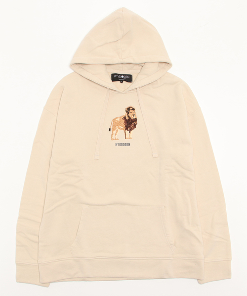 HYDROGEN(ハイドロゲン)の「《HYDROGEN/ハイドロゲン》【ANTONIA×HYDROGEN】アニマル刺繍プルオーバーフーディー / ANIMAL EMBROIDERY PULLOVER HOODIE(パーカー・メンズ・ブラック/ホワイト/ブラウン/イエロー/ベージュ・XXS/S/M/L/XL/XXL/XS)」の4枚目の写真