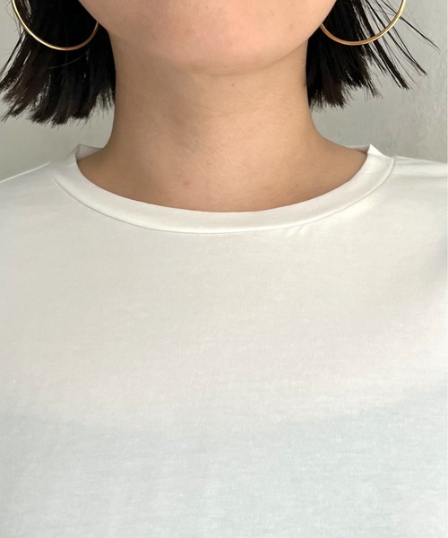 prose verse(プロズヴェール)の「シルケット長袖ロンT(Tシャツ/カットソー・レディース・チャコールグレー/オフホワイト/モカ・MEDIUM)」の8枚目の写真