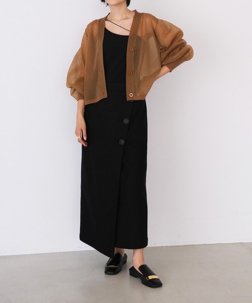 AKTE アクテ リブニットロングカーディガン AKTE（アクテ）の「リブニットロングカーディガン（カーディガン