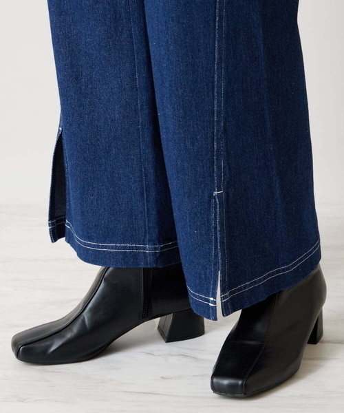 A de a.v.v（アードアー・ヴェ・ヴェ）の「［SET UP対応］ストレートデニムパンツ（デニムパンツ・レディース・ブラック/ネイビー・38/36）」の17枚目の写真