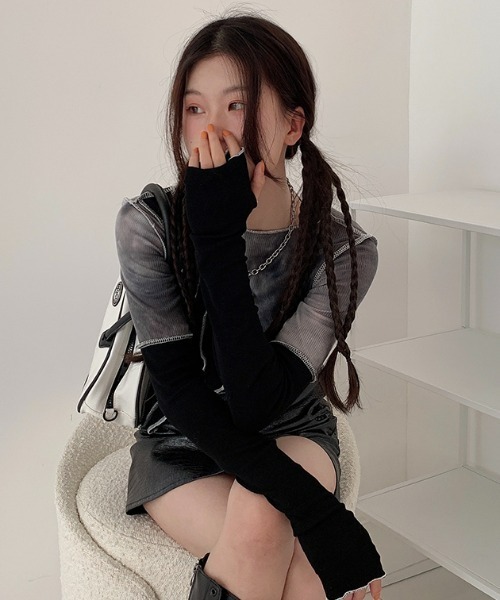 .KOM(ドットコム)の「A'GEM/9 × .kom『.kom/ドットケーオーエム』サイドカッティングアンバランスカットソー(Tシャツ/カットソー・レディース・ブラック・FREE)」の14枚目の写真