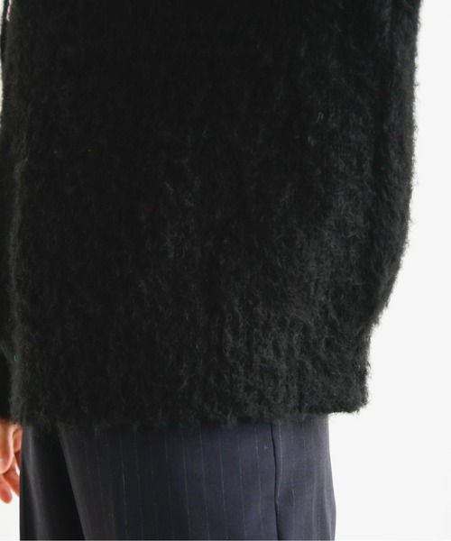 NEONSIGN(ネオンサイン)の「NEONSIGN ネオンサイン / No war mohair jumper 「ノーウォー」 モヘアシャギージャンパー オーバーサイズニット ロゴセーター / N1618(ニット/セーター・メンズ・ブラック・44/46/48/38)」の14枚目の写真