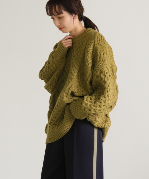 select MOCA（セレクトモカ）の「リラックスライン裾スリットパンツ（その他パンツ・レディース・ブラック/カーキ/ネイビー・FREE）」の21枚目の写真