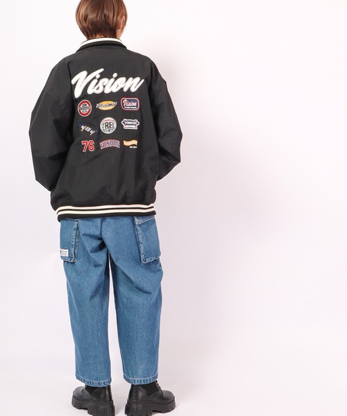 VISION スタジャン ネイビー/ブラック VISION STREET WEAR（ヴィジョンストリートウェア） VISION ジャケット