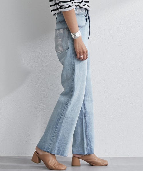 SHENERY（シーナリー）の「箔デニムパンツ（デニムパンツ・レディース・ブルー・36/38）」の2枚目の写真