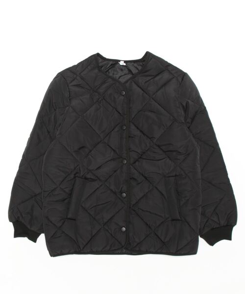 Sakka（サッカ）の「ノーカラーキルトハーフ丈ジャケット（ノーカラージャケット・レディース・ブラウン/オフホワイト/ブラック・M/L/X-LARGE/XX-LARGE）」の15枚目の写真