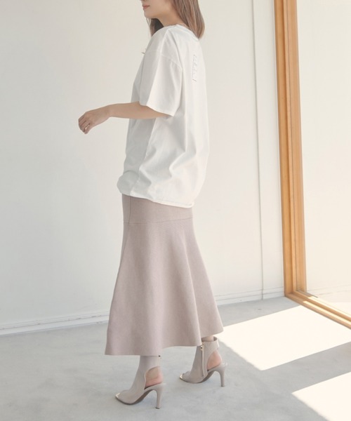 N WITH.（エヌウィズ）の「オーバーレシートTシャツ（Tシャツ/カットソー・レディース・ブラック/ホワイト・FREE）」の8枚目の写真