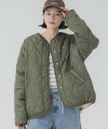 \新色追加/リバーシブルキルティングブルゾン